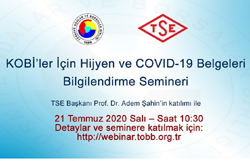 HİJYEN VE COVID-19 BELGELERİ SEMİNERİ