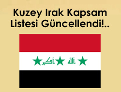 Kuzey Irak Kapsam Listesi Güncellendi
