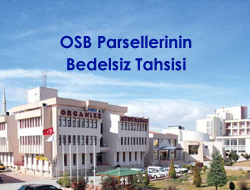Organize sanayi bölgelerinde (OSB) yer alan parsellerin tamamen veya kısmen bedelsiz olarak tahsis edilmesi Hk.