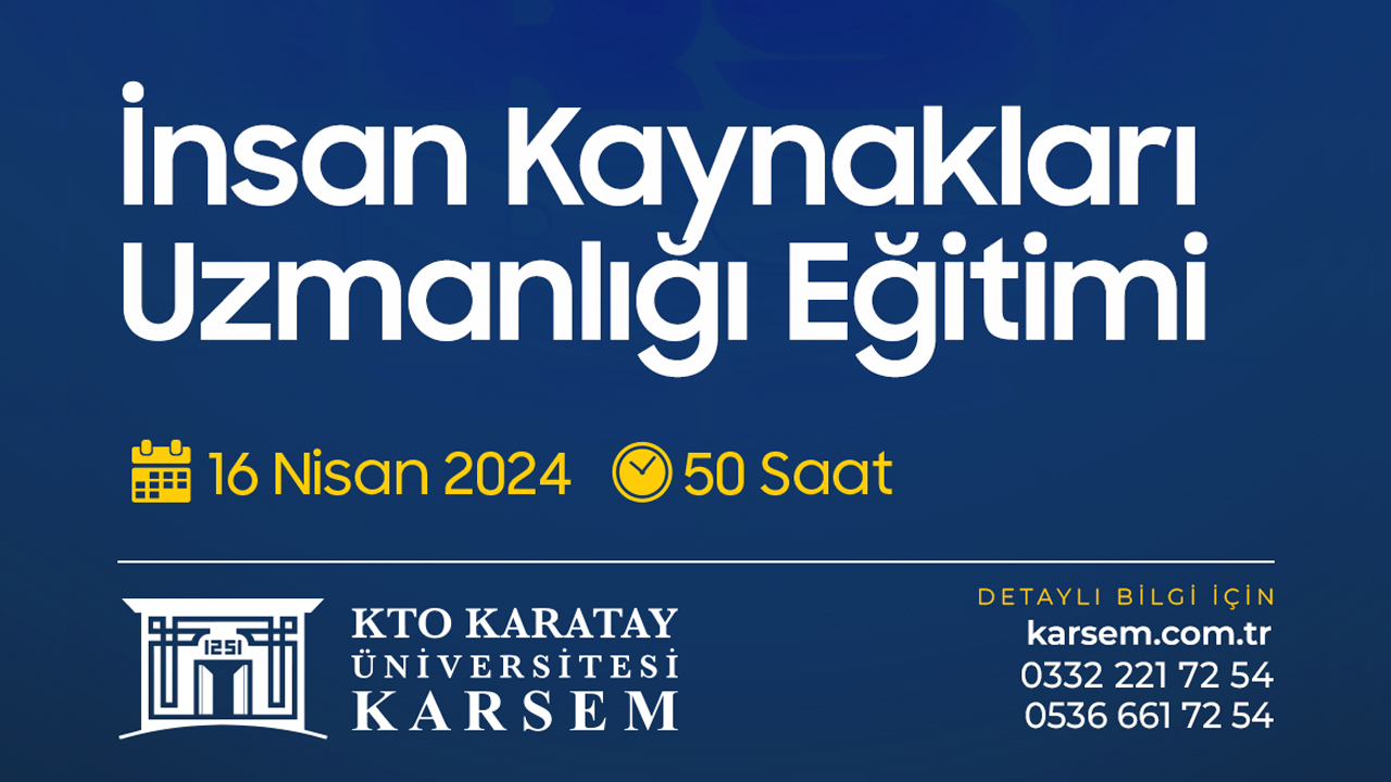 İNSAN KAYNAKLARI UZMANLIĞI EĞİTİMİ