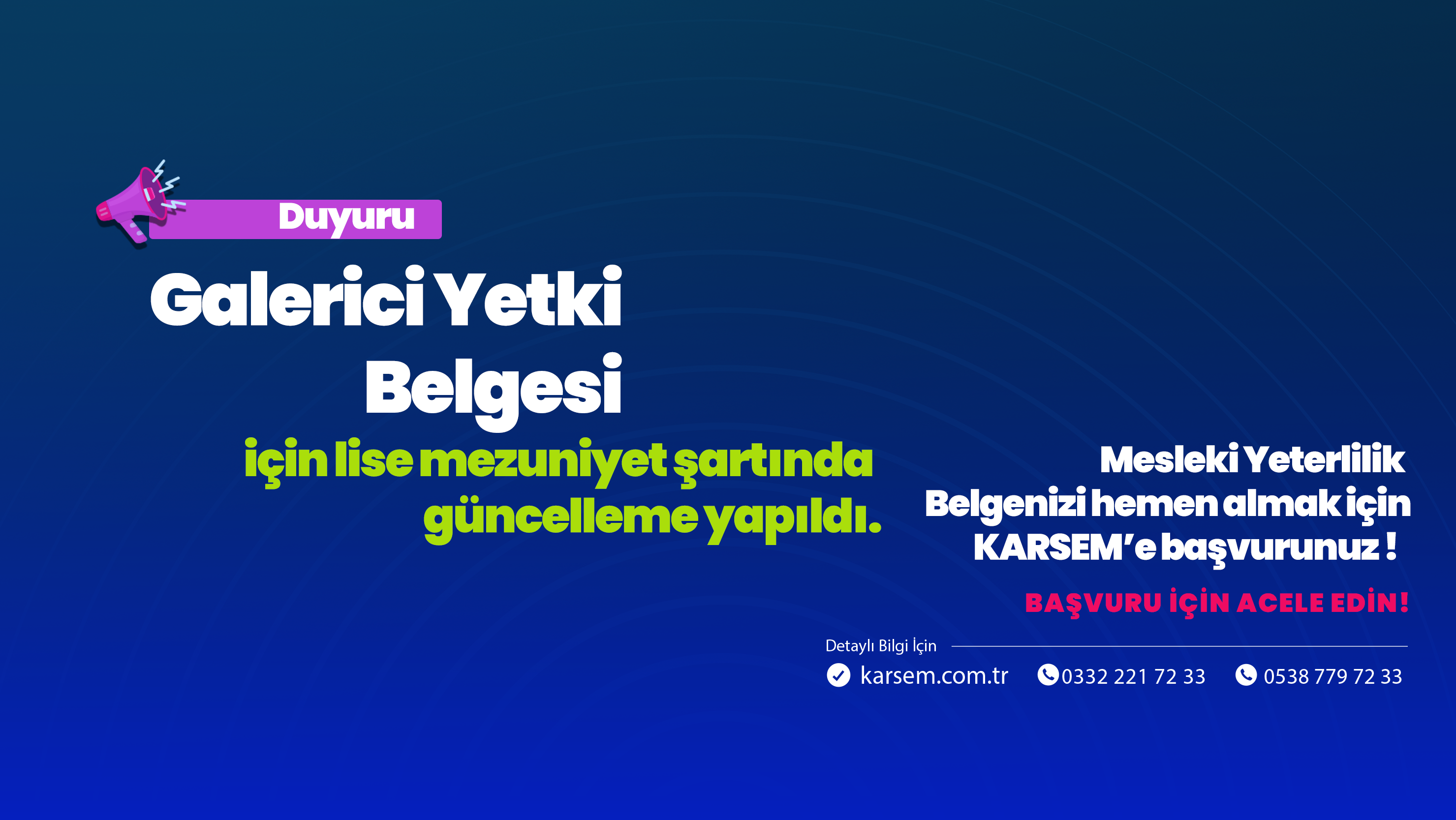 Motorlu Kara Taşıtları Alım Satım Sorumlusu (Galerici) Mesleki Yeterlilik Belgesi