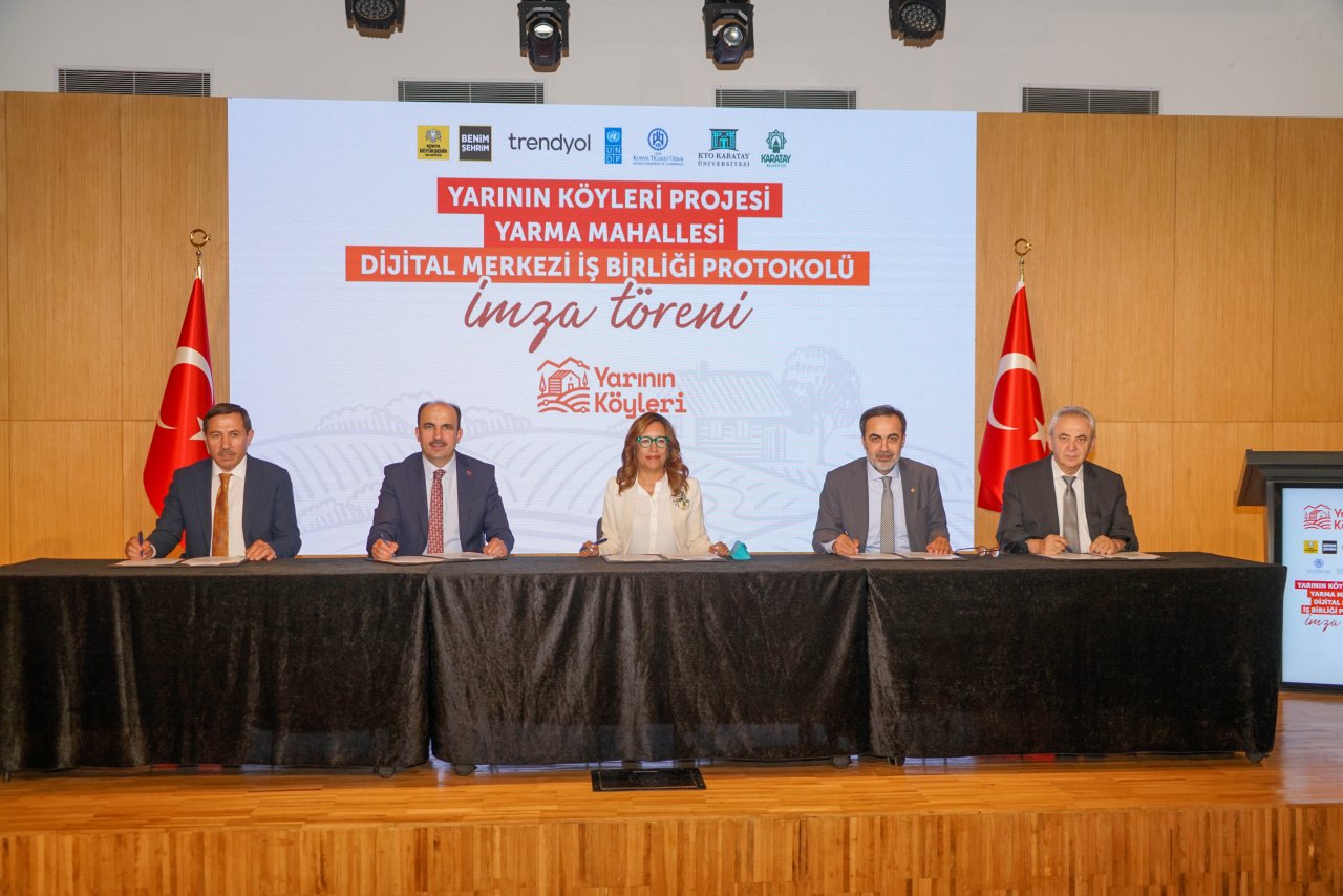 KONYA’DA ÜRETİMİN GELECEĞİNE YÖN VERECEK “YARININ KÖYLERİ PROJESİ” PROTOKOLÜ İMZALANDI