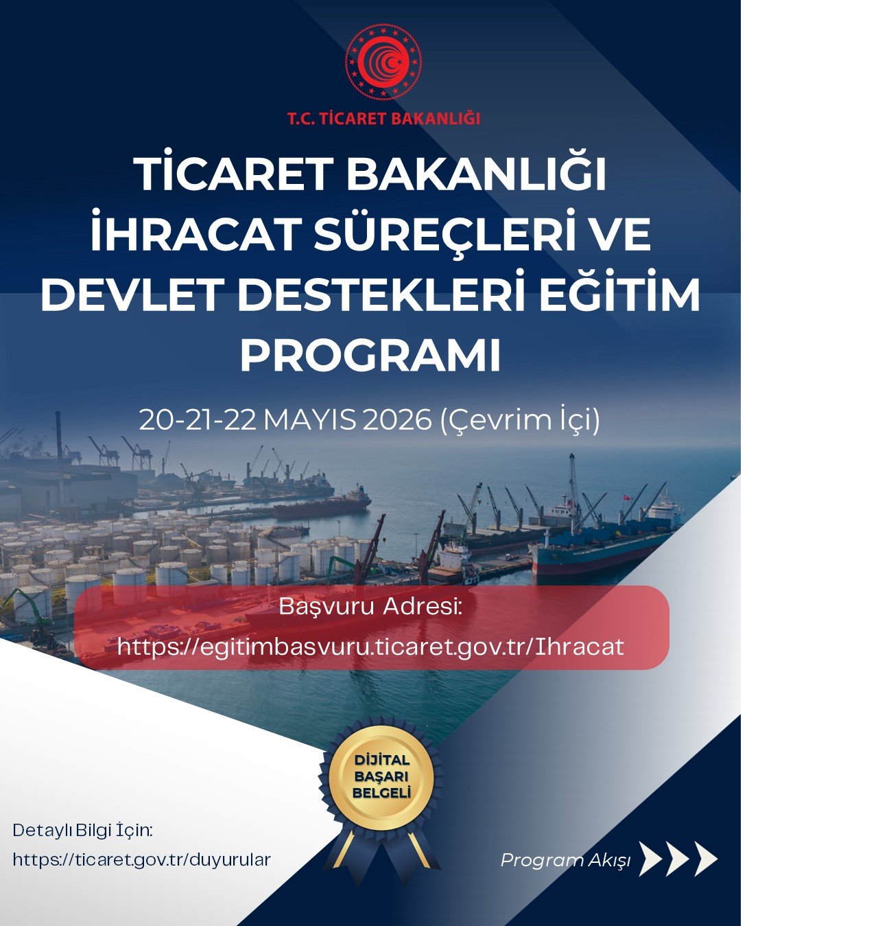 TİCARET BAKANLIĞI İHRACAT SÜREÇLERİ ve DEVLET DESTEKLERİ EĞİTİM PROGRAMI